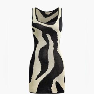Contrast Sleeveless Knit Mini Dress